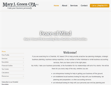 Tablet Screenshot of maryjgreencpa.com